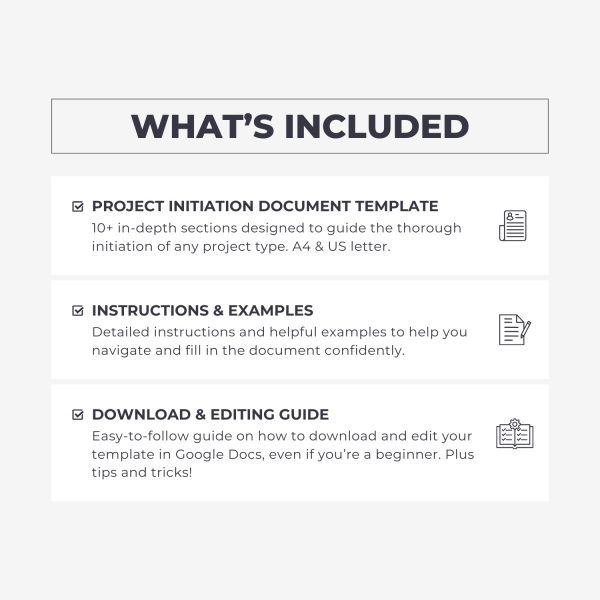 What's included in the project initiation document template from Syntax Project Solutions