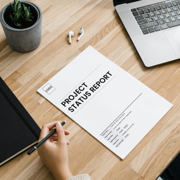 Project status report template by Syntax Project Solutions cover page