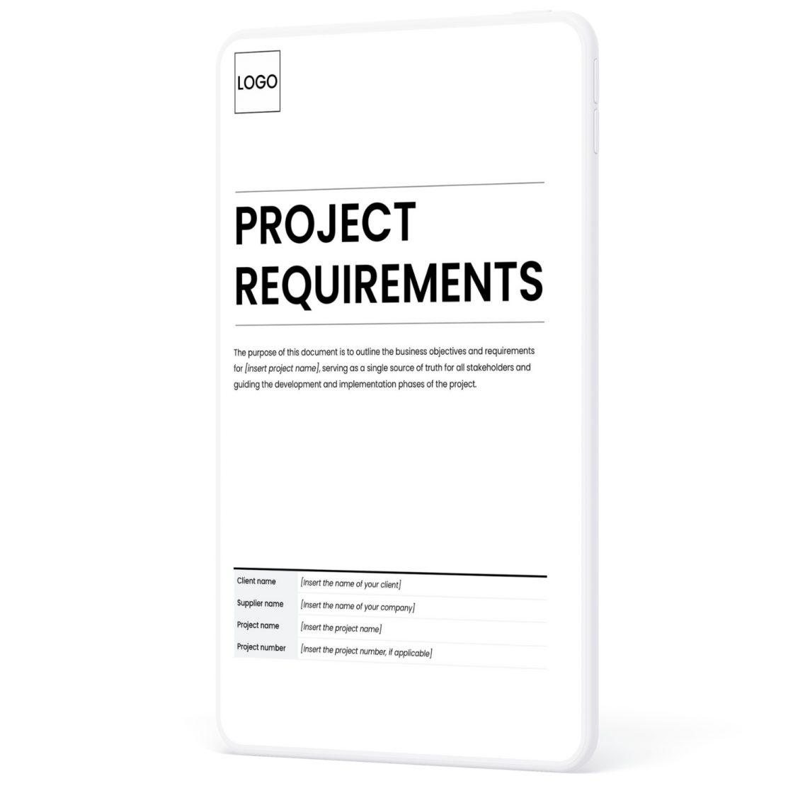 Project Requirements Document - Google Docs - A4 / US Letter - Syntax ...