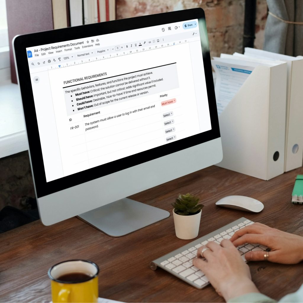 Project Requirements Document - Google Docs - A4 / US Letter - Syntax ...